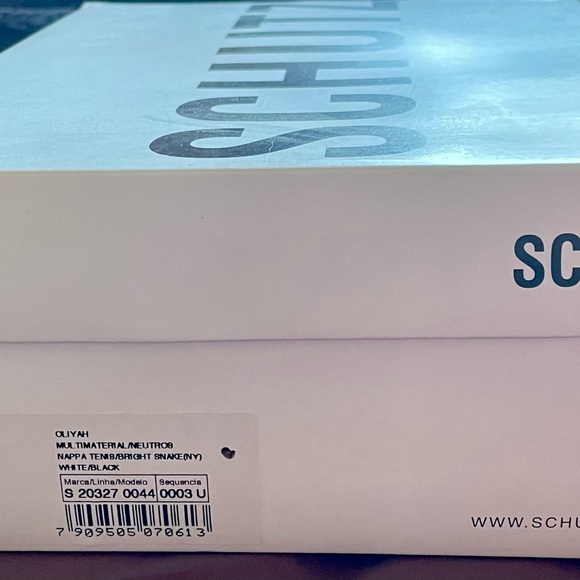 BNWT! SCHUTZ, OLIYAH, MULTIMATERIAL
NAPPA SNEAKERS, BRIGHT SNAKE, WHITE/BLACK π€π€ - Picture 16 of 16